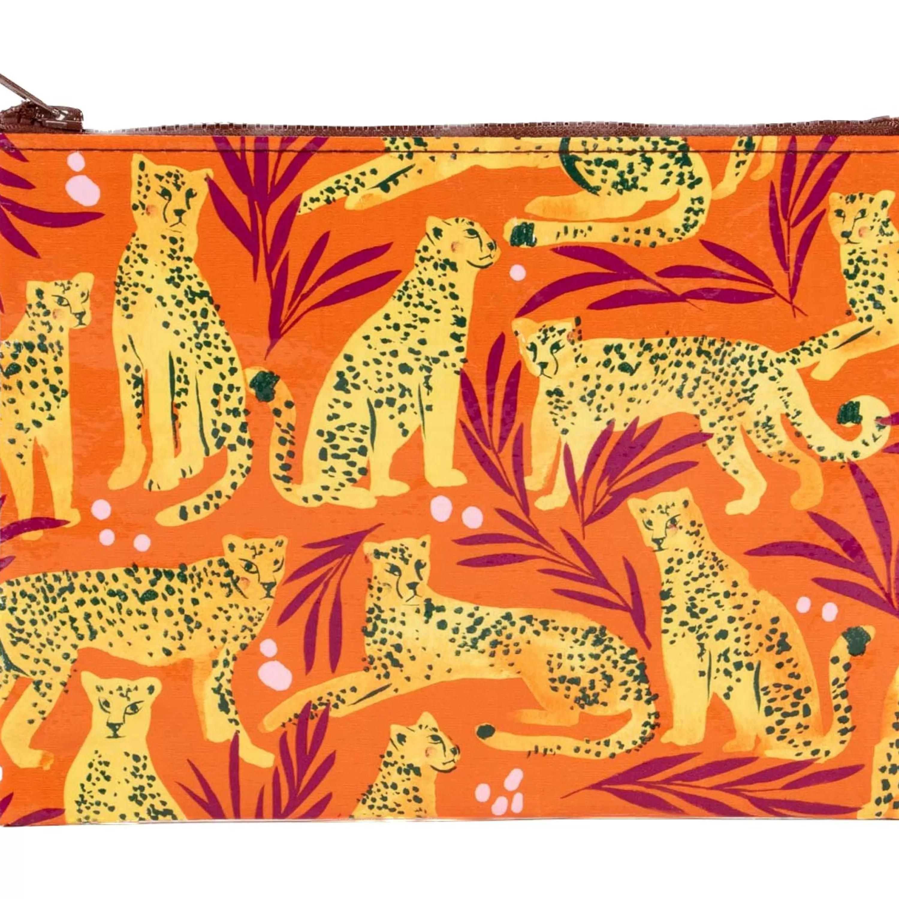 New Blue Q Cheetah Zipper Pouch