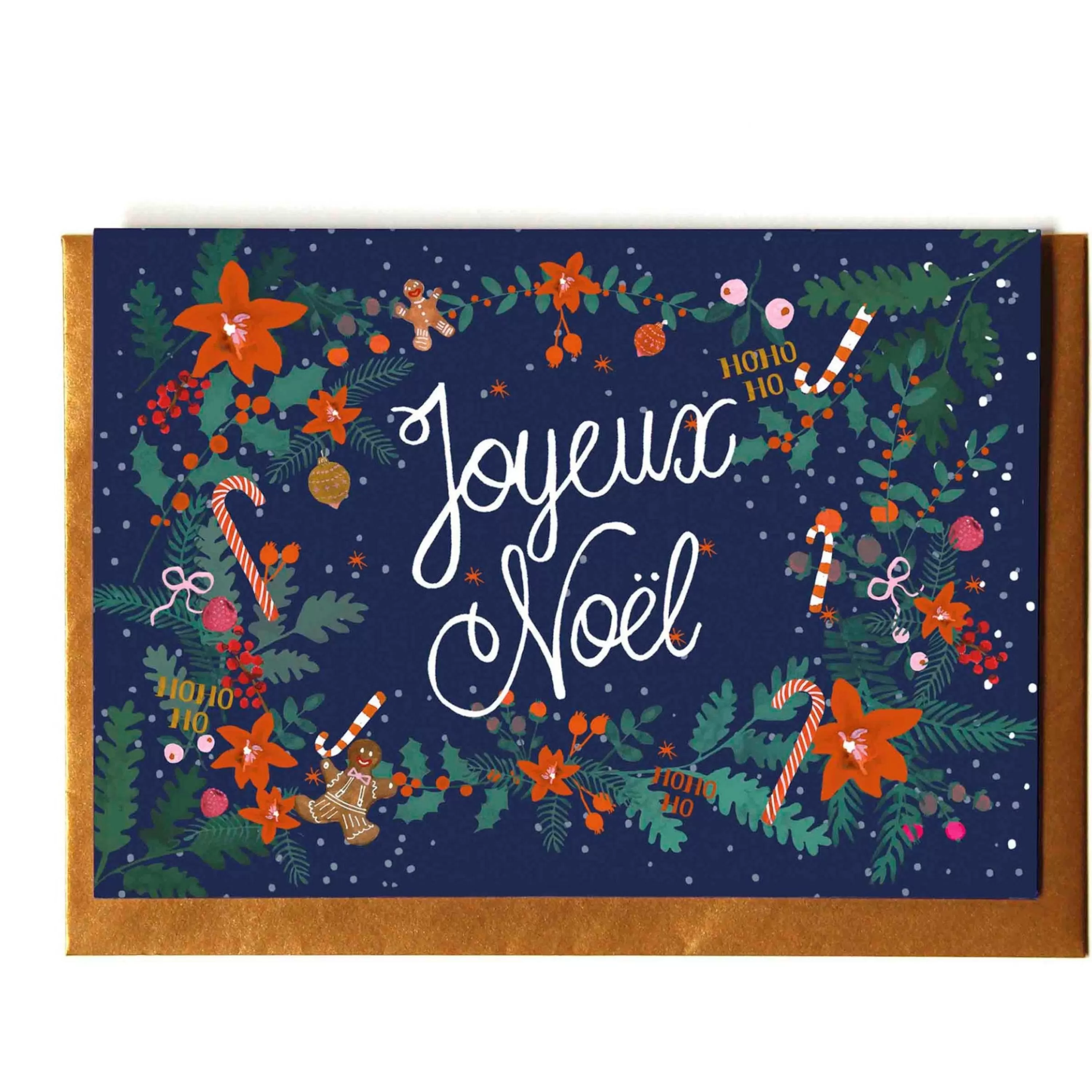 Reddish Design Joyeux Noel Wreath Card
