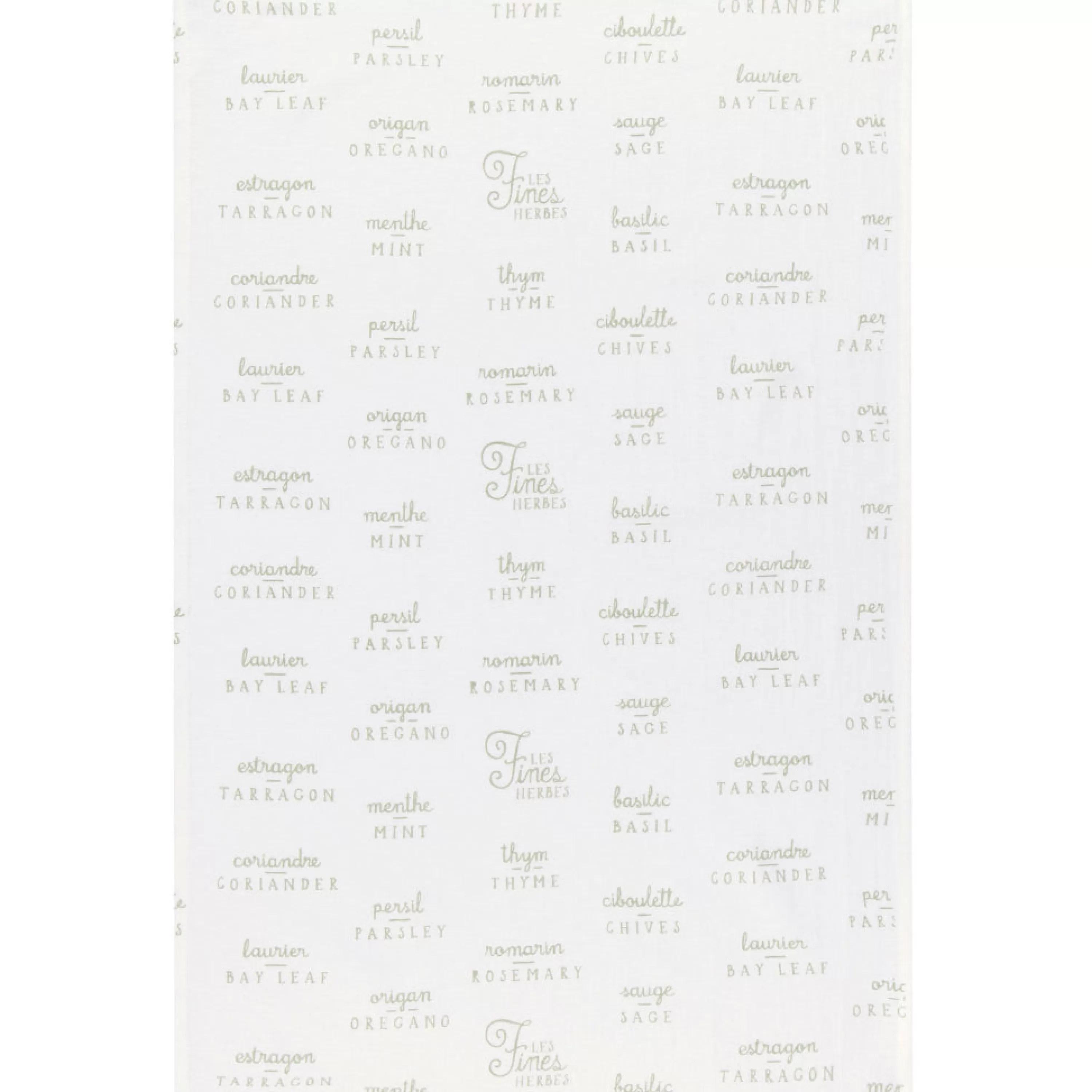 Fashion Danica Les Fines Herbes Sage Green Floursack Tea Towels Set Of 2