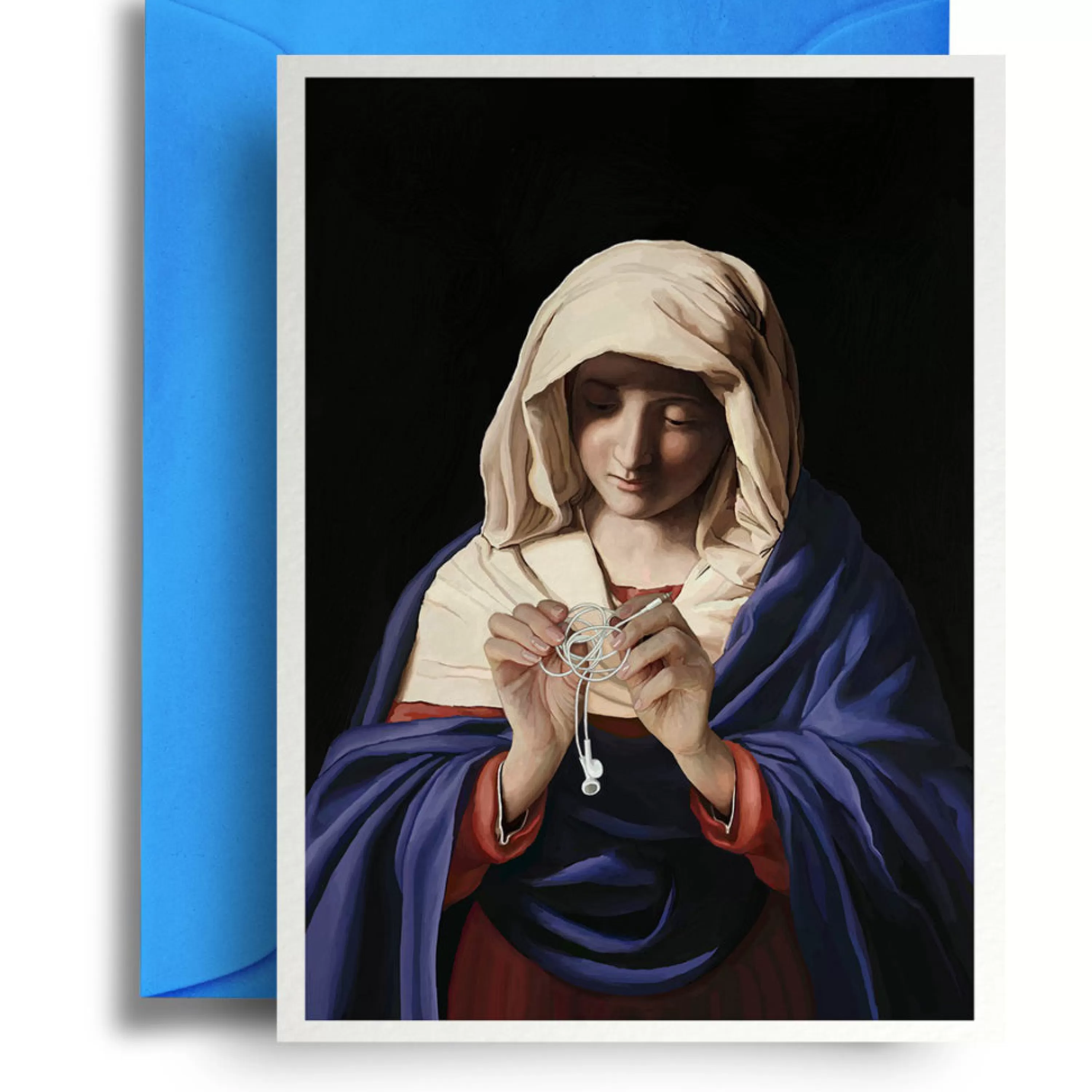 Quite Good Cards Mary Earphones Card