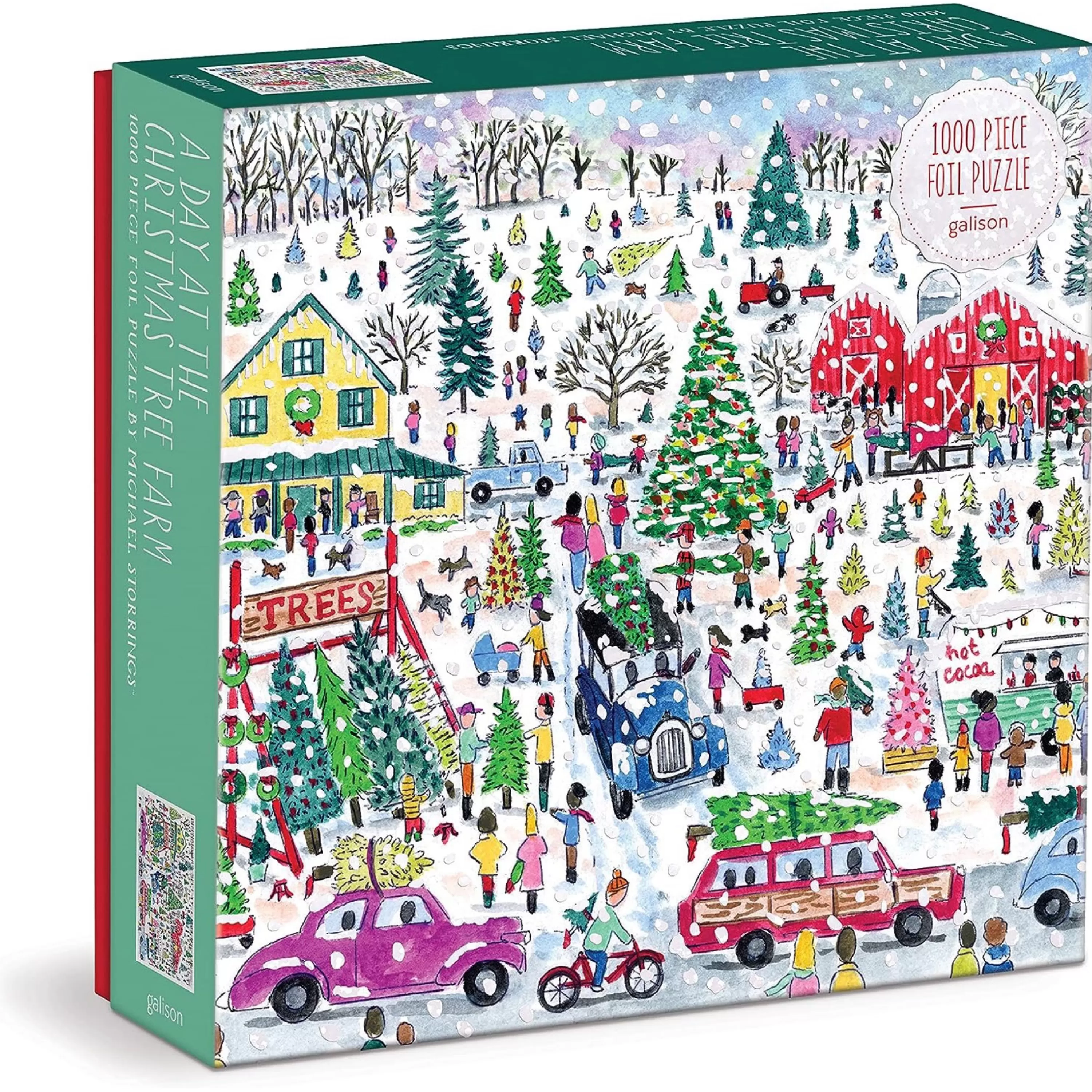 Galison Michael Storrings Christmas Tree Farm 1000 Piece Foil Puzzle